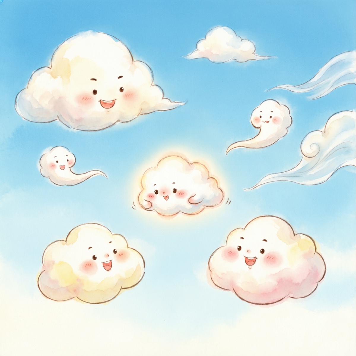 其他云向朵朵打招呼