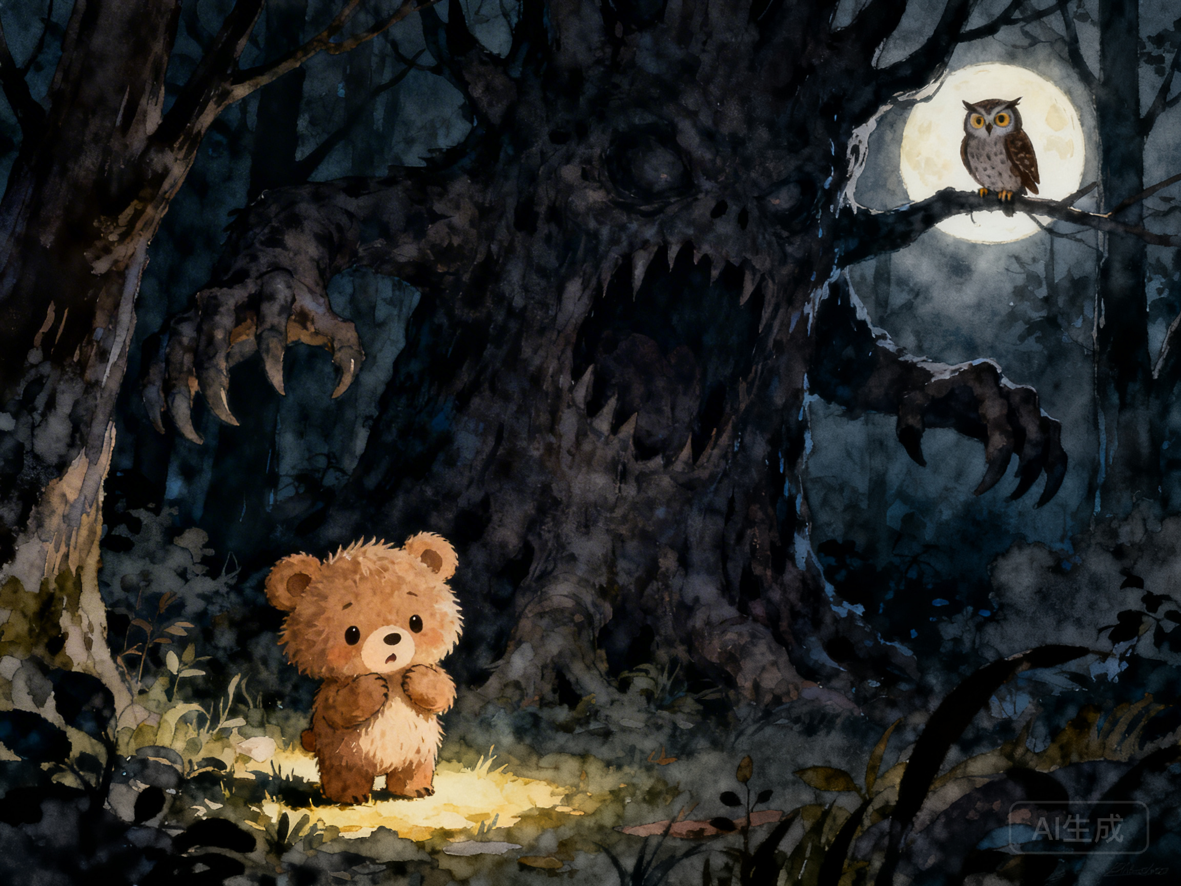 小熊在黑森林里